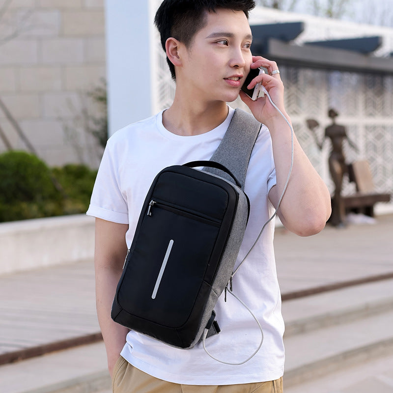 Anti-theft charging chest bag with you