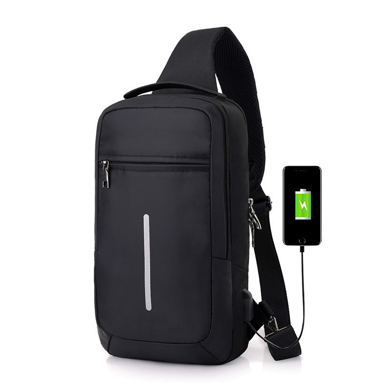 Anti-theft charging chest bag with you