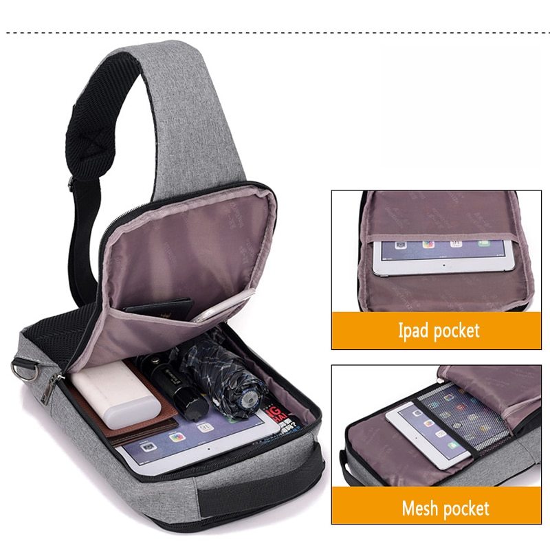 Anti-theft charging chest bag with you
