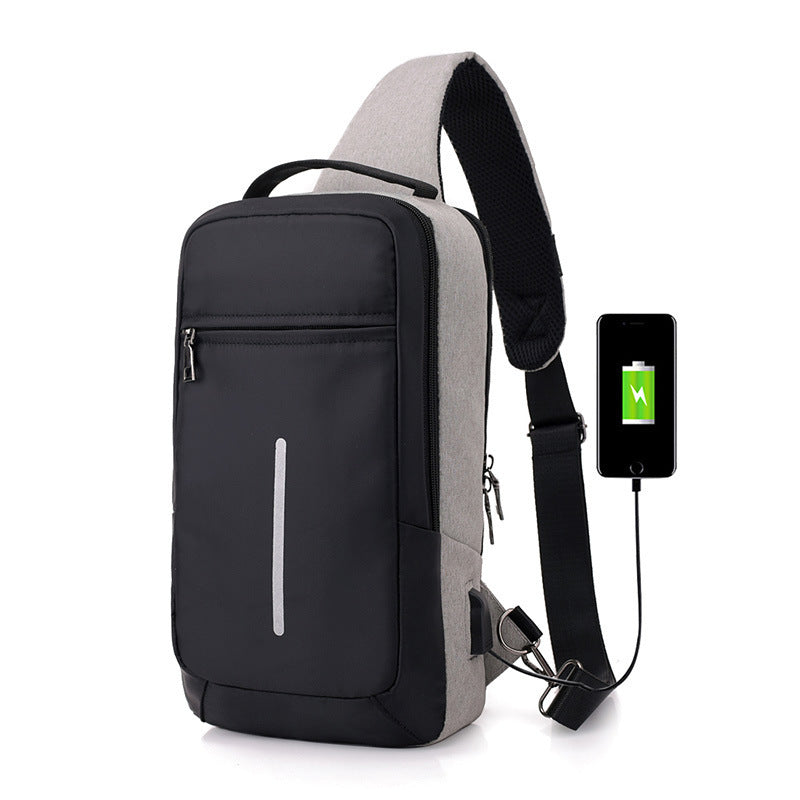 Anti-theft charging chest bag with you