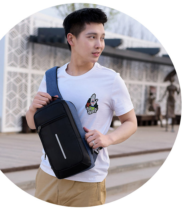 Anti-theft charging chest bag with you