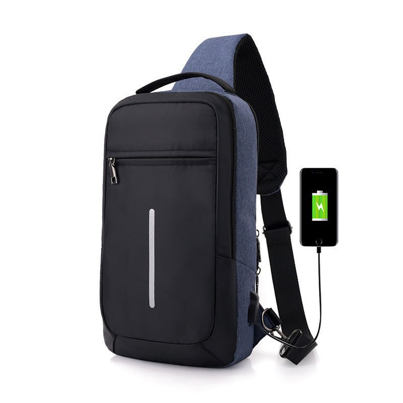 Anti-theft charging chest bag with you