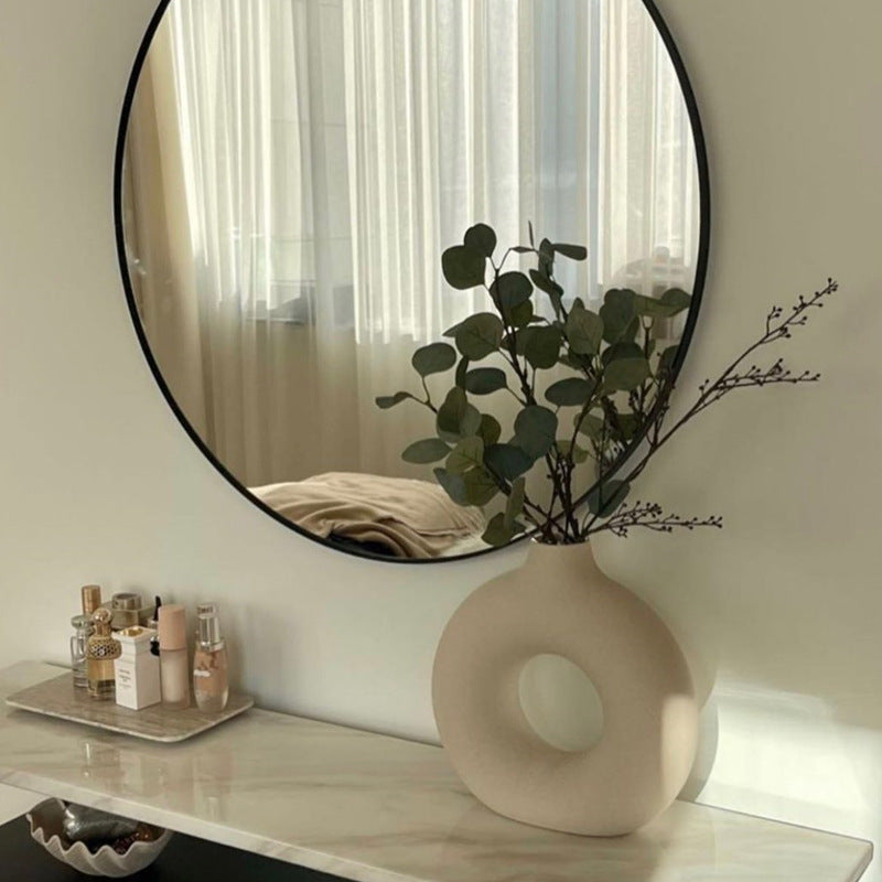 Donut Plain Burned Ceramic Vase Ins Wind