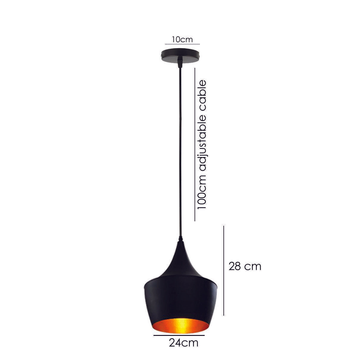 Vintage Golden Interior Elegant Wide Ceiling Pendant Light~3156