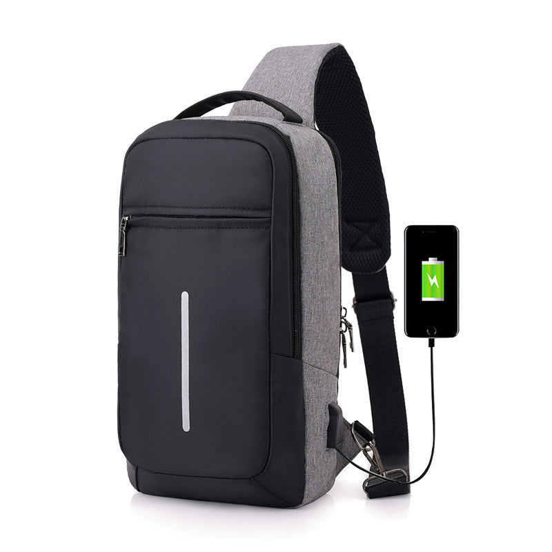 Anti-theft charging chest bag with you