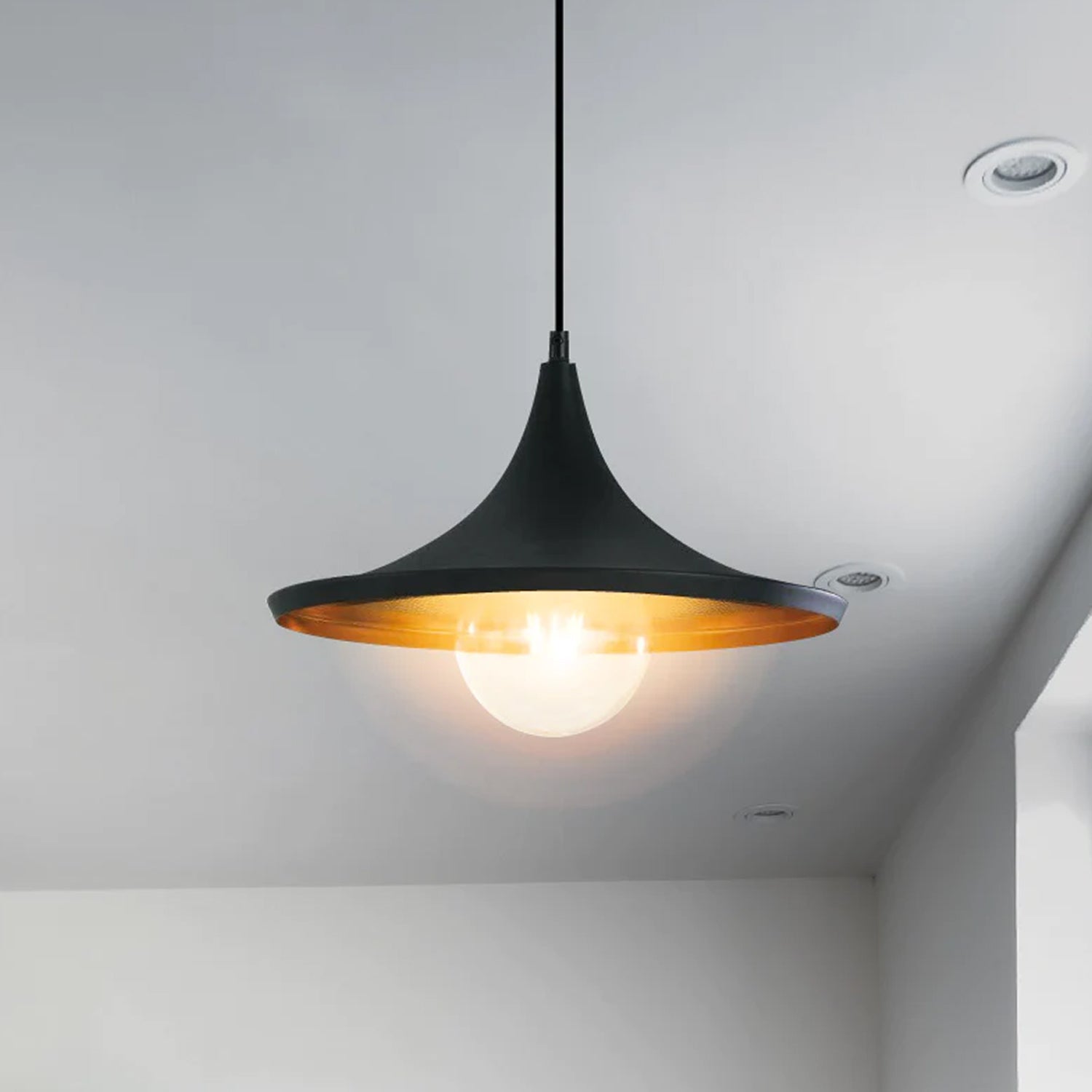 Vintage Golden Interior Elegant Wide Ceiling Pendant Light~3156