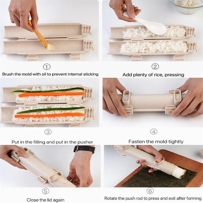 Quick Sushi Maker Japanese Roller Rice Mold Bazooka Vegetable Meat Rolling Tool DIY Sushi Making Machine Kitchen Gadgets Tools