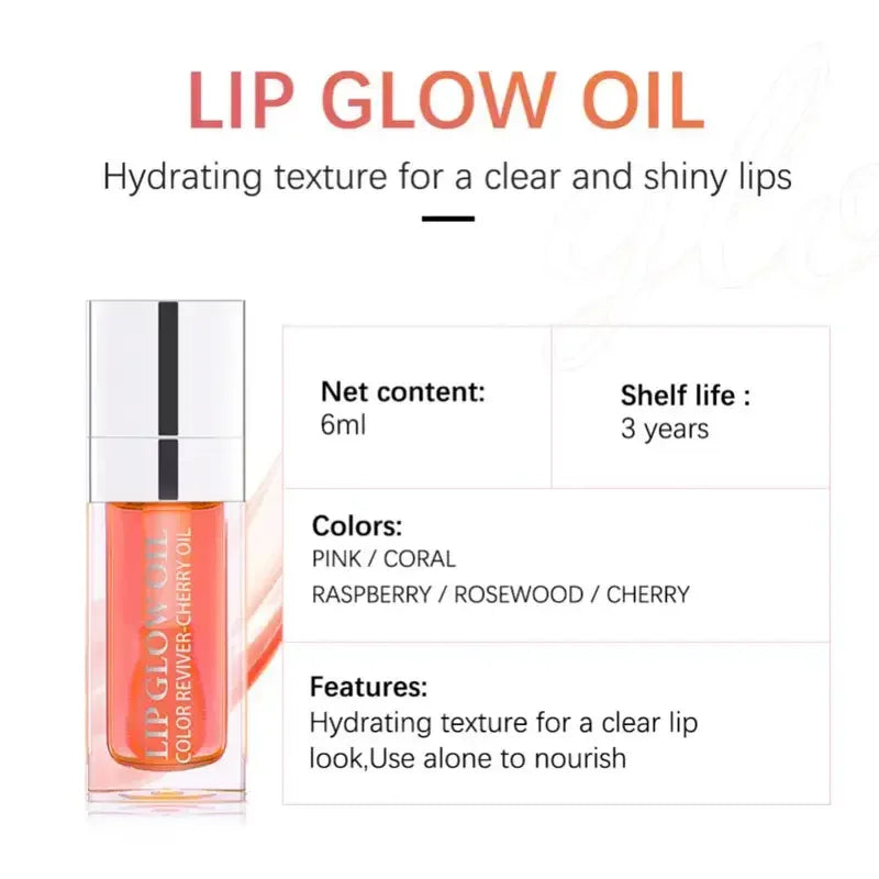Crystal Jelly Moisturizing Lip Oil Sheglam Lip Tint Lip Gloss Makeup Sexy Lip Stain Serum Treatment Lip Coat Lipstick Cosmetics