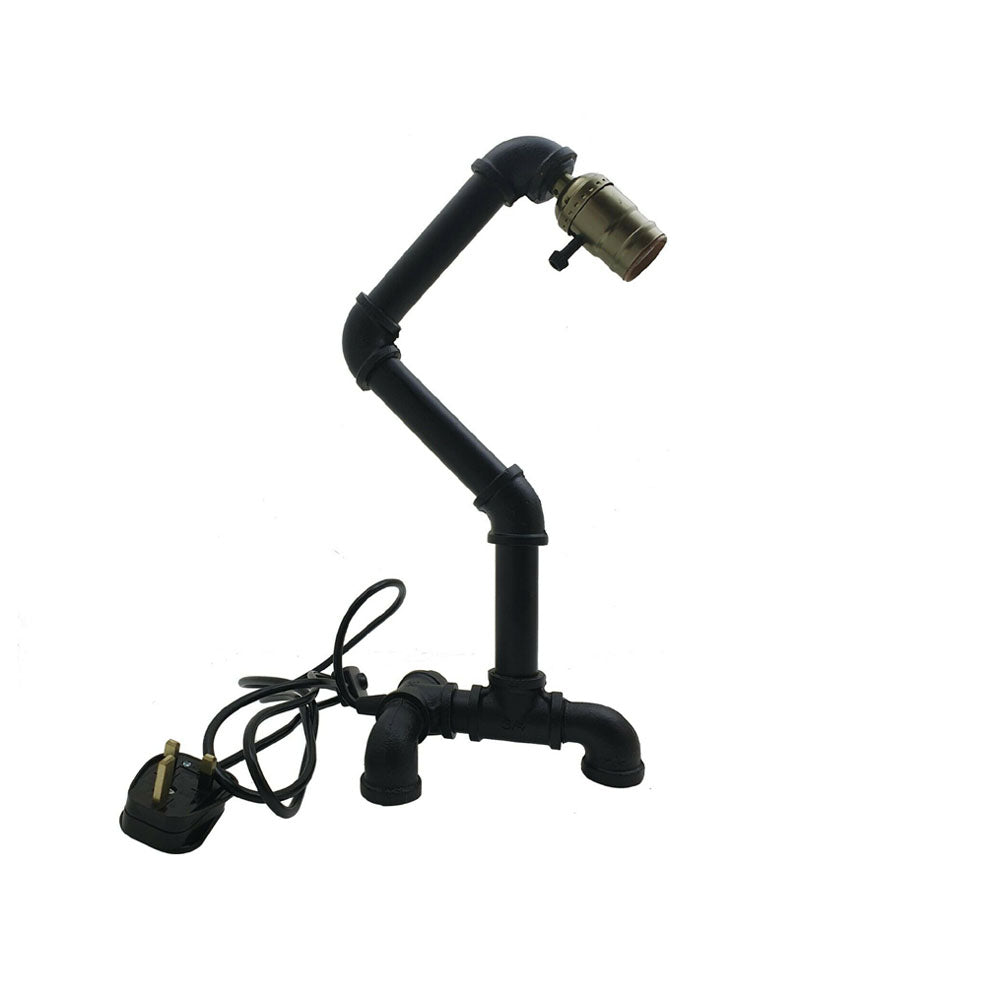 Black Vintage  Style Steel Pipe Desk Table Lamp Light~2838